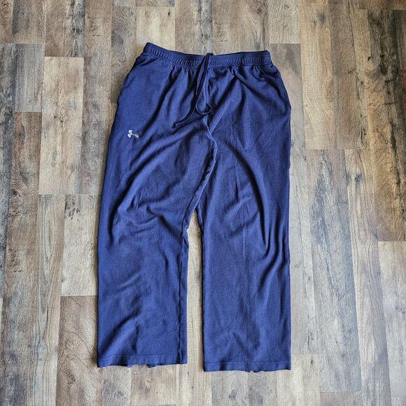 Vintage Under Armour Men’s Fleece Pants XL Navy Elastic Waist Soft. - Picture 1 of 10